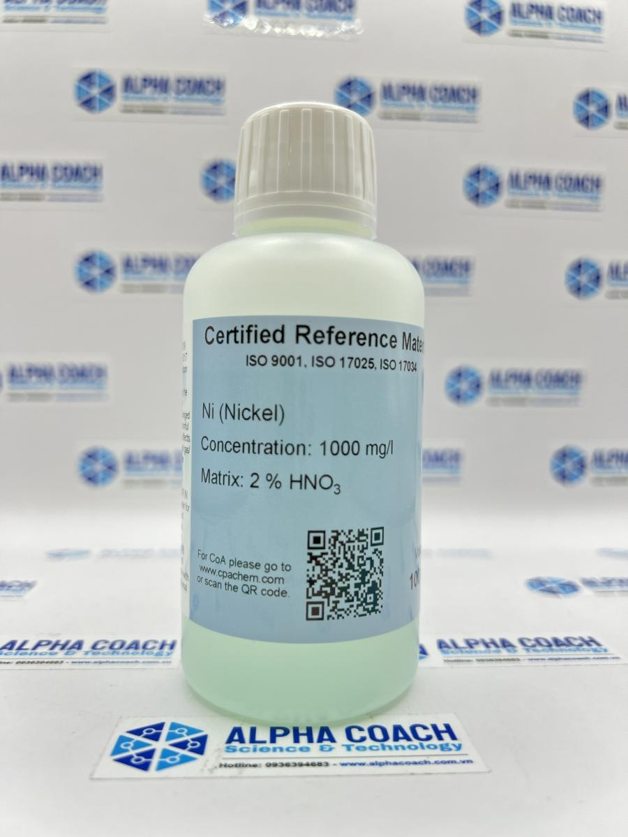 Dung dịch chuẩn Nickel (Ni) 1g/l cho AAS, chai 100mL, CPAchem